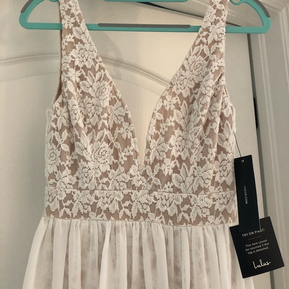 NWT Off-White Lace Maxi Dress - Picture 4 of 5